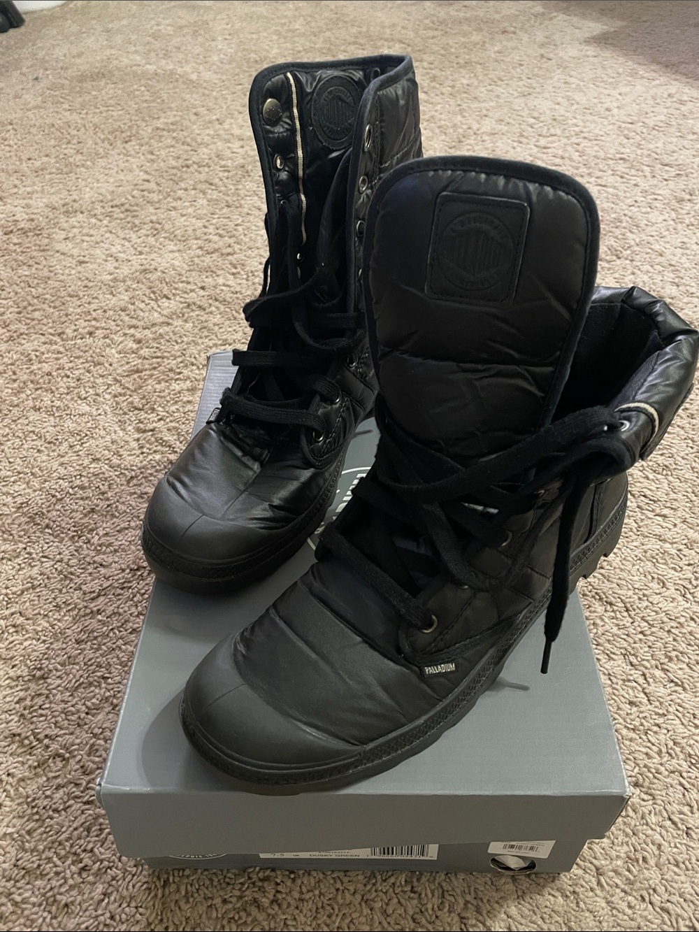 Palladium Black Quilted High-Top Sneakers